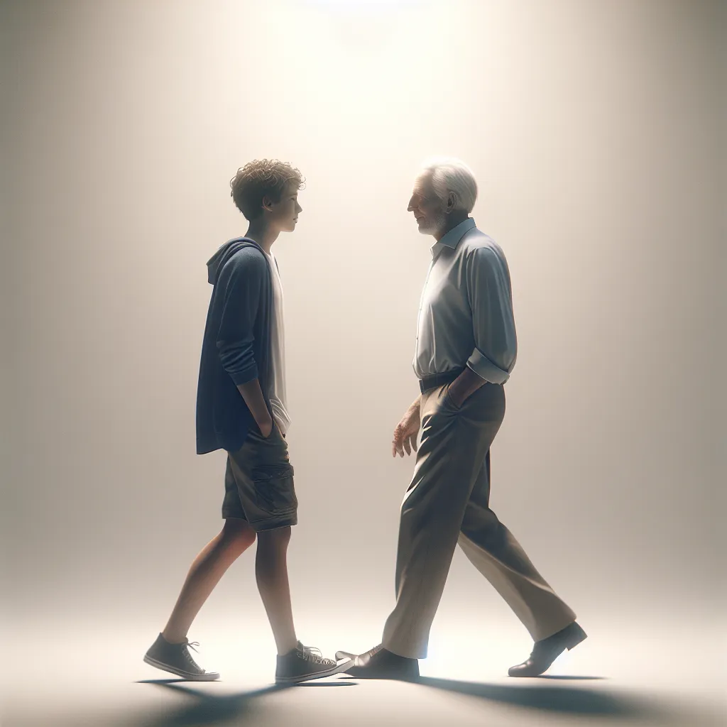 Génération d'hommes avec des âges différents