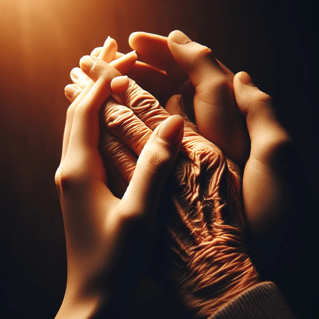 Mains de générations se tenant